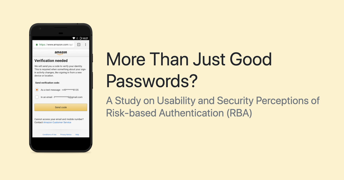 More Than Just Good Passwords Risk Based Authentication